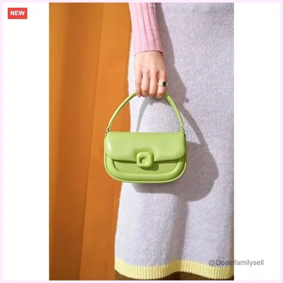 Genuine Leather Mini Crossbody Bag with Adjustable Strap, Compact Clutch - Picture 3 of 7